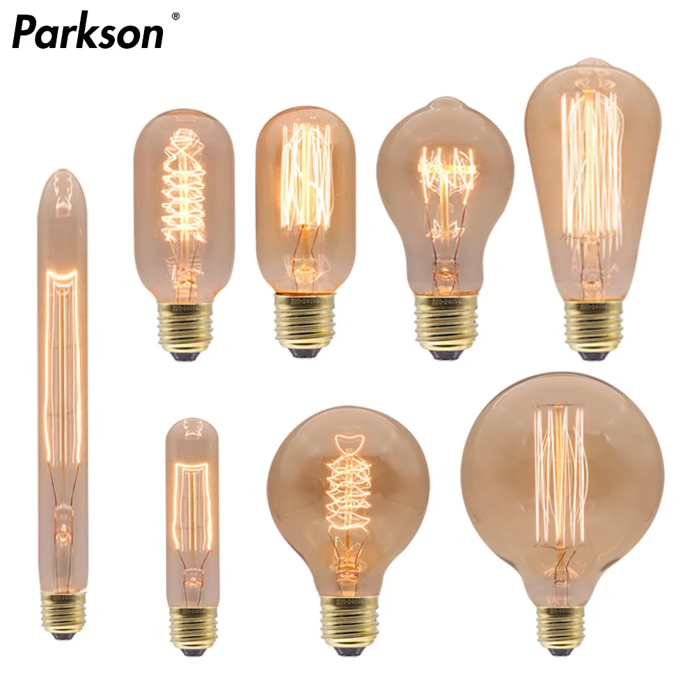 

40W Retro Edison Bulb ST64 G80 G95 G125 220V Ampoule Vintage Bulb Incandescent Light Bulb Home Decor Filament Light Bulb