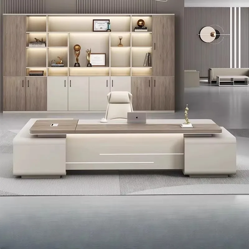 

Strong Storage Executive Desk Designer Asthetic Large Luxury Office Desks Drawers Cheap Modern Scrivanie Da Ufficio Furniture