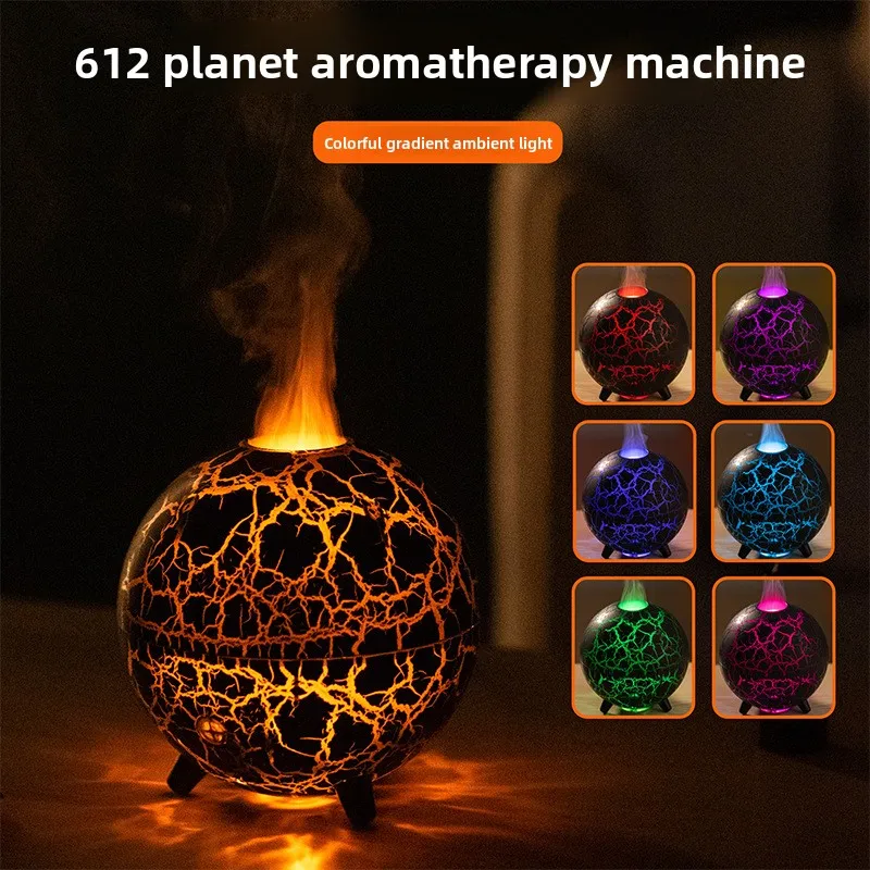 

Новинка 2024, ароматерапевтический аппарат, проекционный увлажнитель с пламенной трещиной, очиститель воздуха, небольшой ароматизатор, домашний увлажнитель воздуха, свет