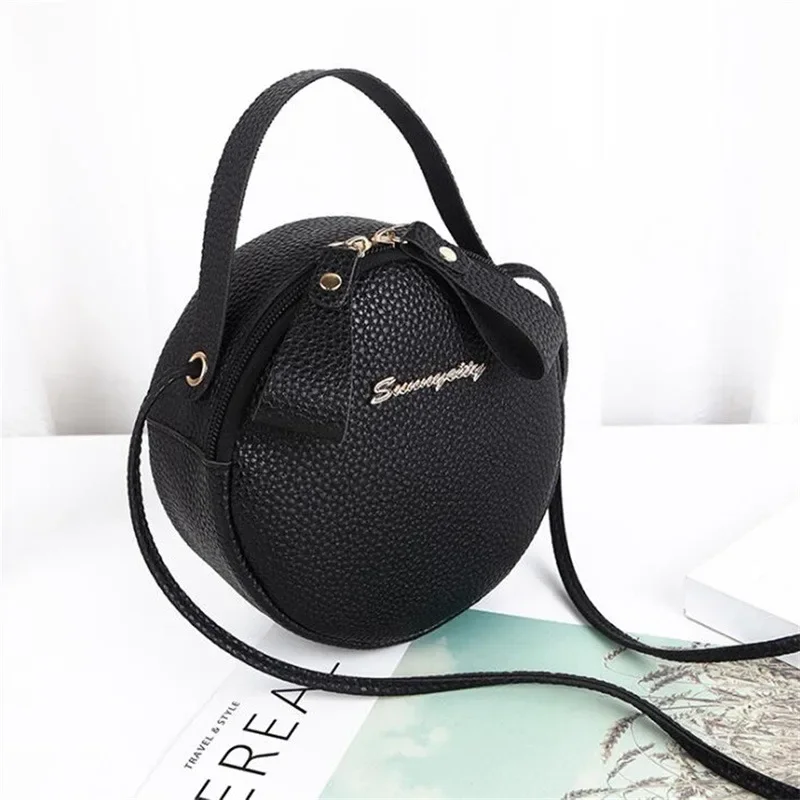 2024 New Fashion Women Bag Simple Circular Messenger Bag Female Mini Round Handbag  Ladies Crossbody Bag Bolsas сумка женска