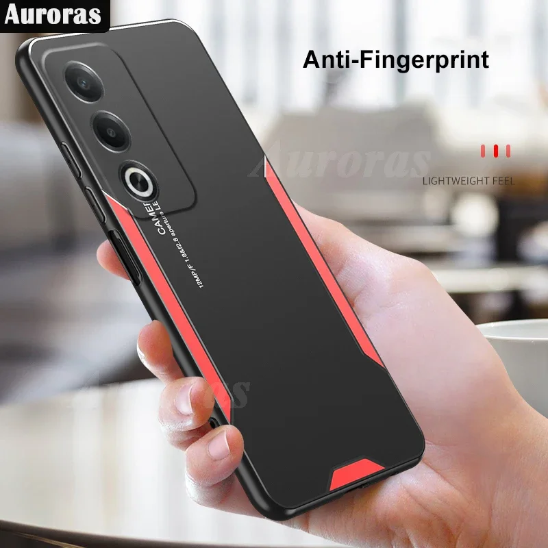 

Skinlee For OPPO A80 5G Case Aluminum Metal Bumper Shockproof Silicone Cover For OPPO A3 Pro A3X 5G Back Casing