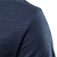 100% coton hommes T-shirt décontracté doux Fitness été mince T-shirts hommes vêtements de maison col rond à manches courtes solide T-shirt pour hommes 5