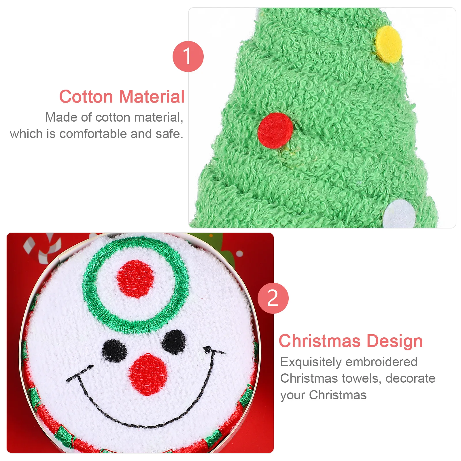 

Tissue Christmas Gift Towel Towels Embroidered Pure Cotton Decorations Decorative