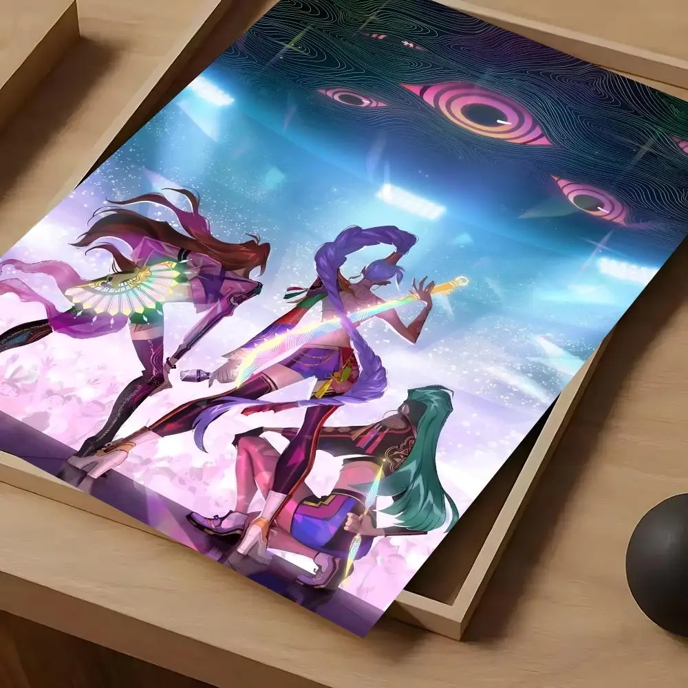 KPop Demon Hunters Poster For Self-adhesive Art Waterproof Paper Sticker Coffee House Bar Room Wall Decor - view 3
