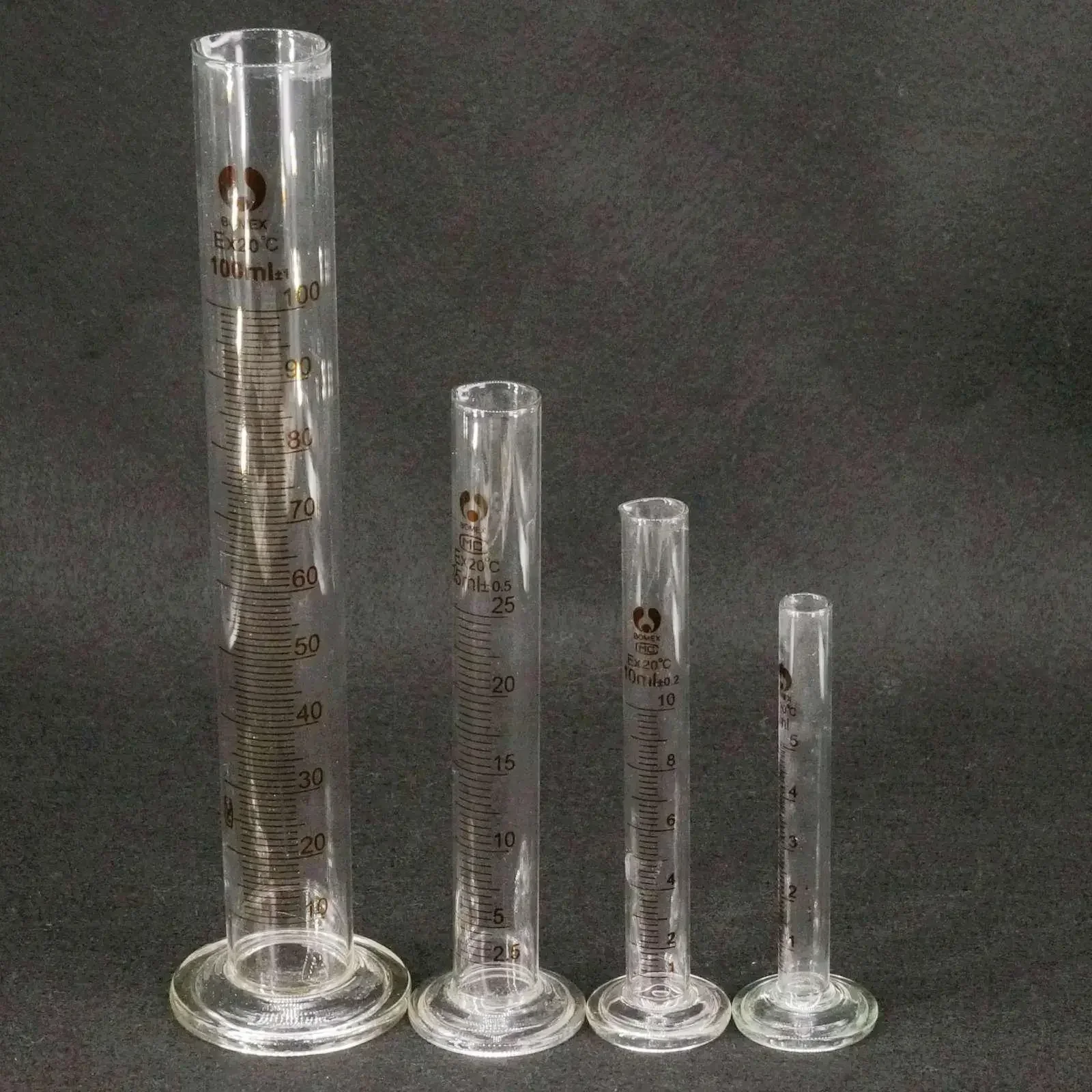 5/10/20/25/50/100/250/500/1000/2000ml Lab Lead-free Glass Graduated Measuring Cylinder