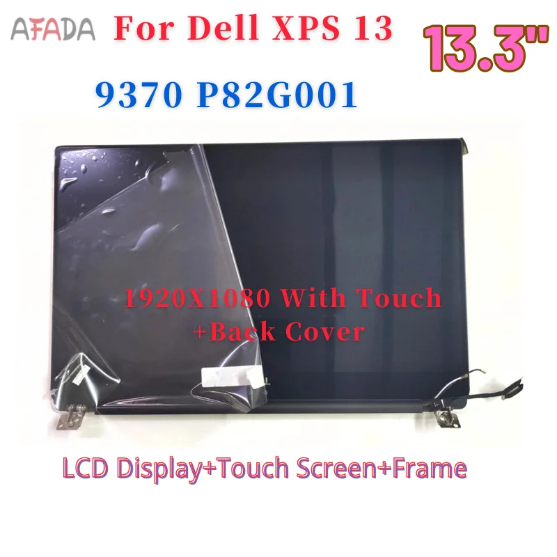 

13.3" For Dell XPS 13 9370 P82G001 Top Upper Half Set LED LCD Display Touch Screen Gass Digitizer Hinge Up Complete Assembly FHD