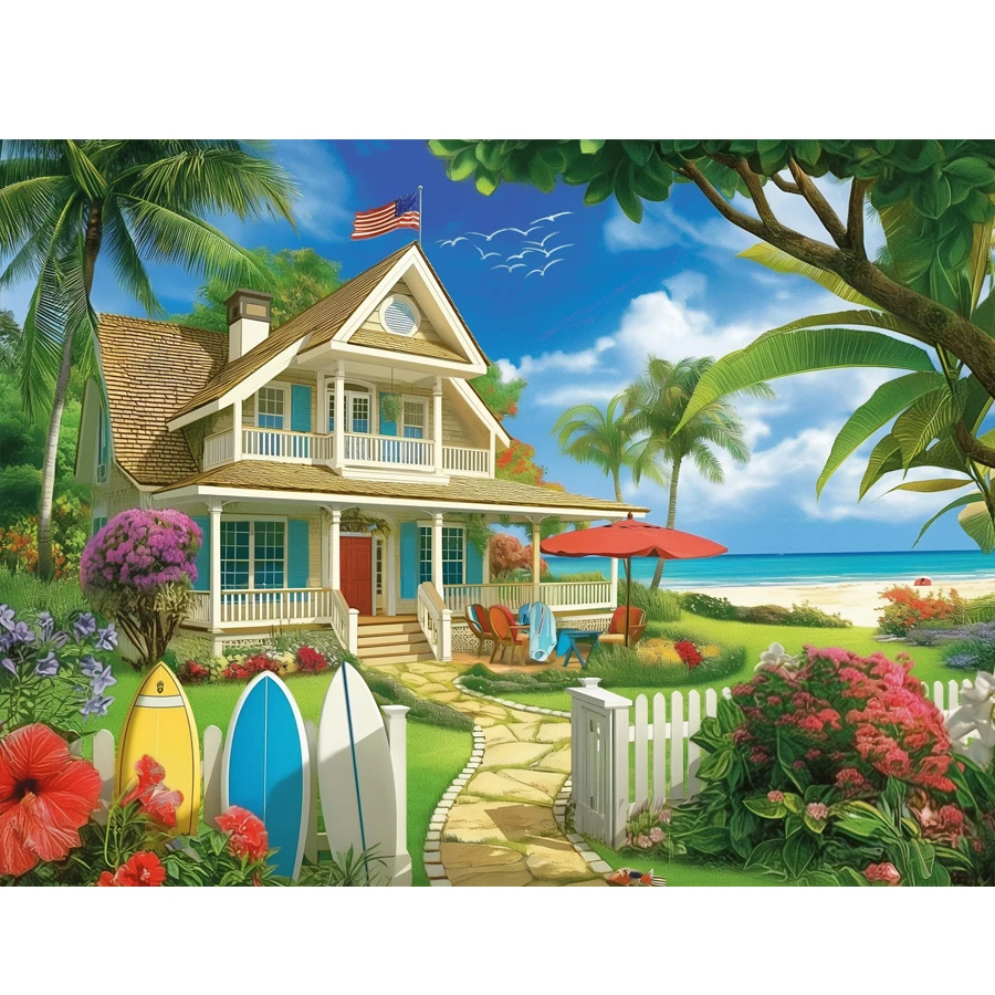 

2025 новый стиль, вилла, вышивка крестиком, сделай сам, полный комплект для вышивки, вязание, ремесло, живопись, ручная работа, декор комнаты, акции, подарок