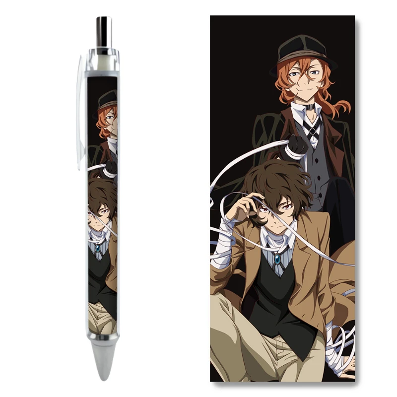 2/4PCS Edogawa Rampo Dazai Anime Peripheral Durable Gel Pen Cartoon Stationery Art School Writing Supplies Hobby Collectibles