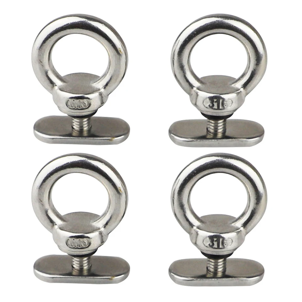 

4pcs M6 316 Stainless Steel Kayak Track Eyelets Lifting Eye Nut Mount For Fishing Plier Lanyard Paddle Leash Accessories