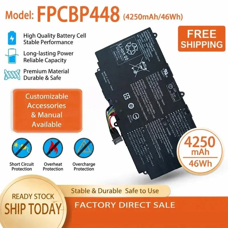 [NEW] 10.8V 46Wh FPCBP448 for FPB0322S Large Capacity Laptop Battery for Fujitsu for Stylistic Q775 Q736 Q737 Power Supply