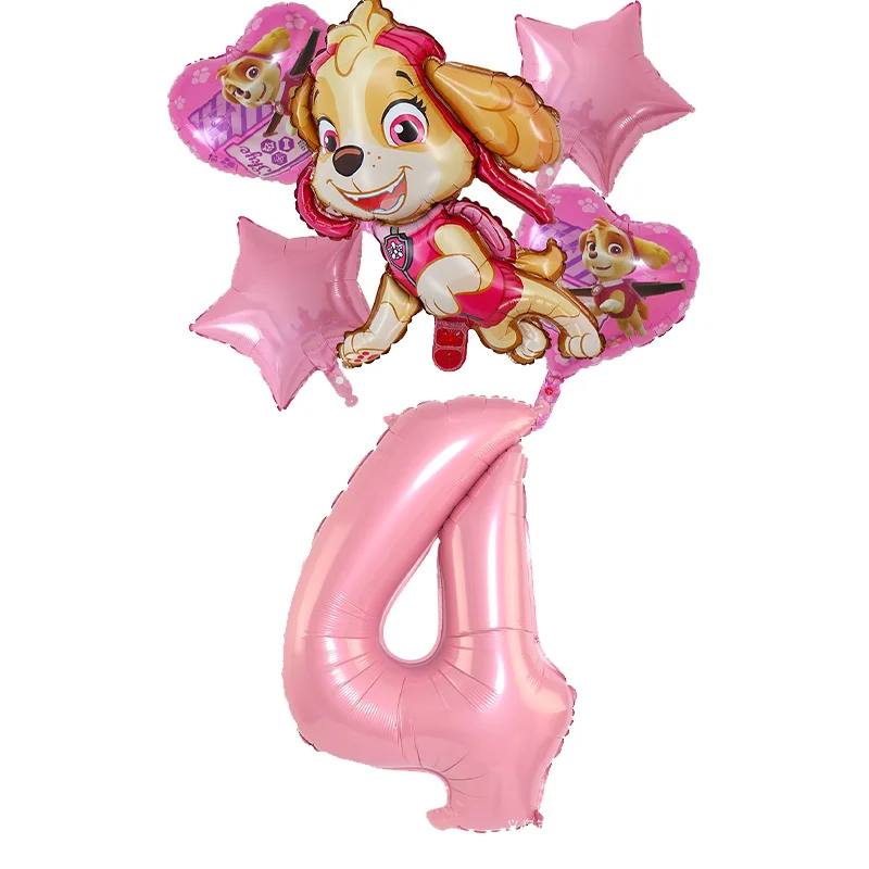 PAW Patrol Skye Pink Girl Theme Birthday Party Decoration Balloon Cups Napkins Tablecloth Tableware Happy Birthday Banner