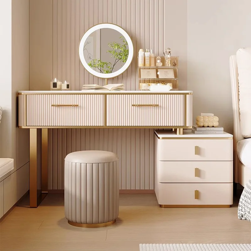 

Luxury Jewelry Vanity Table Storage White Bedroom Makeup Dressing Table Desk Chair Modern Living Room Penteadeira Home Furniture