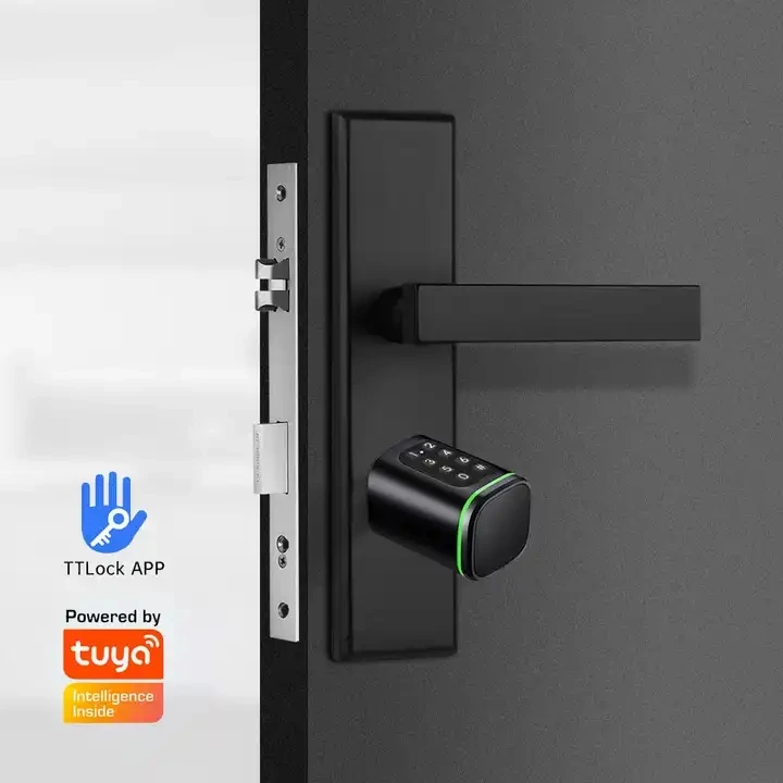 Tuya-Smart App Bloqueio do Cilindro, Fechadura Eletrônica Keyless, Código Digital, Euro, Ble