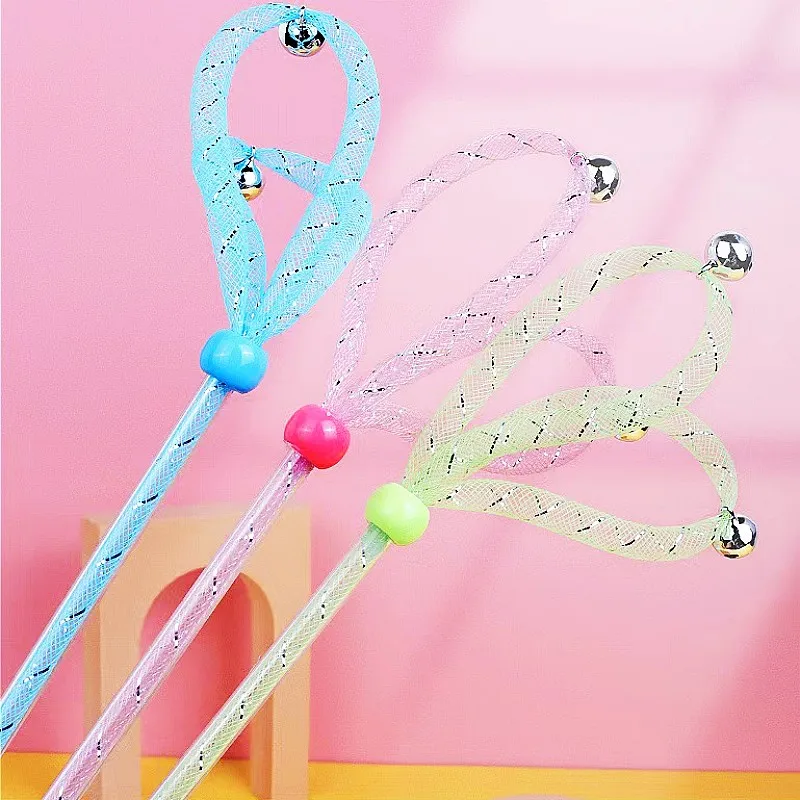 

Cat Toy Cats Sticks Cute Bow Cat Toys Interactive Feather Toys for Cats Teaser Bite Resistant Kitten Toy with Bell Pet Products