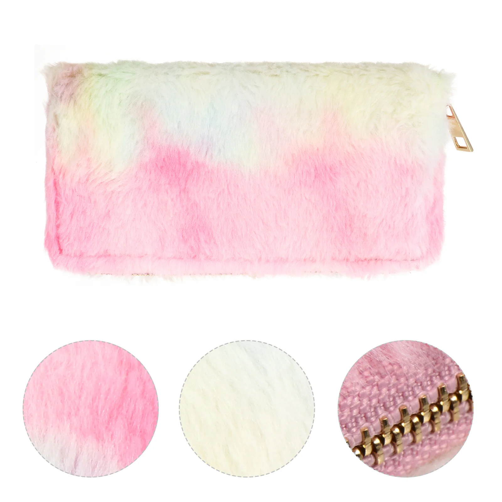 

1Pcs Long Pile Wallet for Women Premium Soft Wallet Zippered Closure Multi Compartment Stylish Handbag for Daily Use Gift Idea