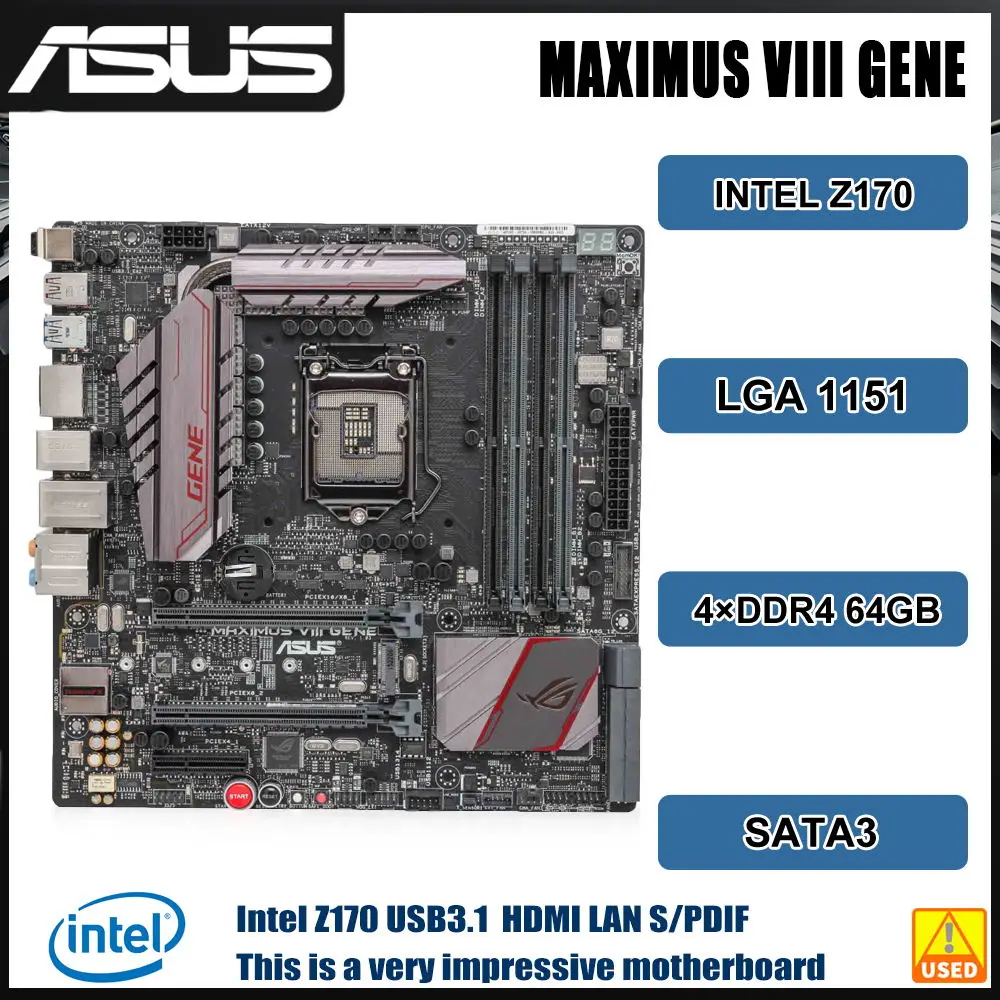 لوحة أم لجين ماكسيميكي ، لجا ، إنتل Z170 ، DDR4 ، 64 جيجابايت ، DDR4 ، 64 جيجابايت ، 64 جيجابايت ، بسي إي ، مايكرو ATX ، يدعم 6 جيل إنتل كور i3-