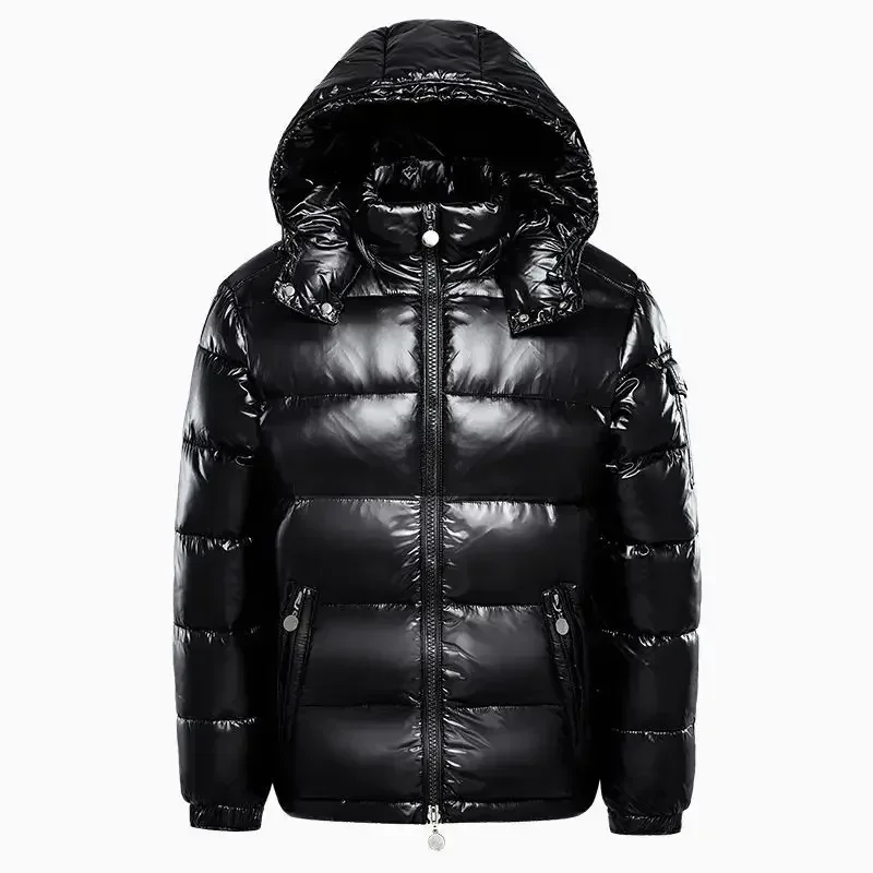 Fashion Shiny Stand Up Waterproof Hombre Buffer Bubble Thick Jackets Coat Casual Male Parkas Quilted Padded Shiny Parkas Men