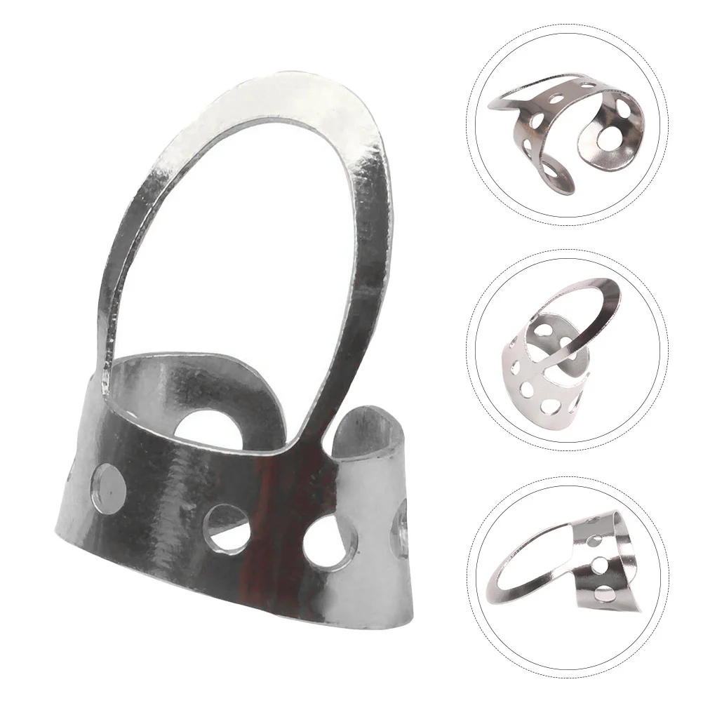 

8Pcs Stainless Steel Adjustable Thumb Picks Hollow Finger Plectrum for Guitar Banjo Ukulele Bass Supplies Thumb Pick