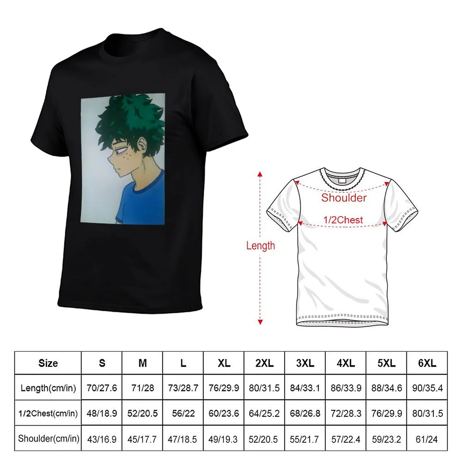 Depressed Midoriya T-Shirt Personalized t-shirt valentines boutique clothes blacks t shirts for men