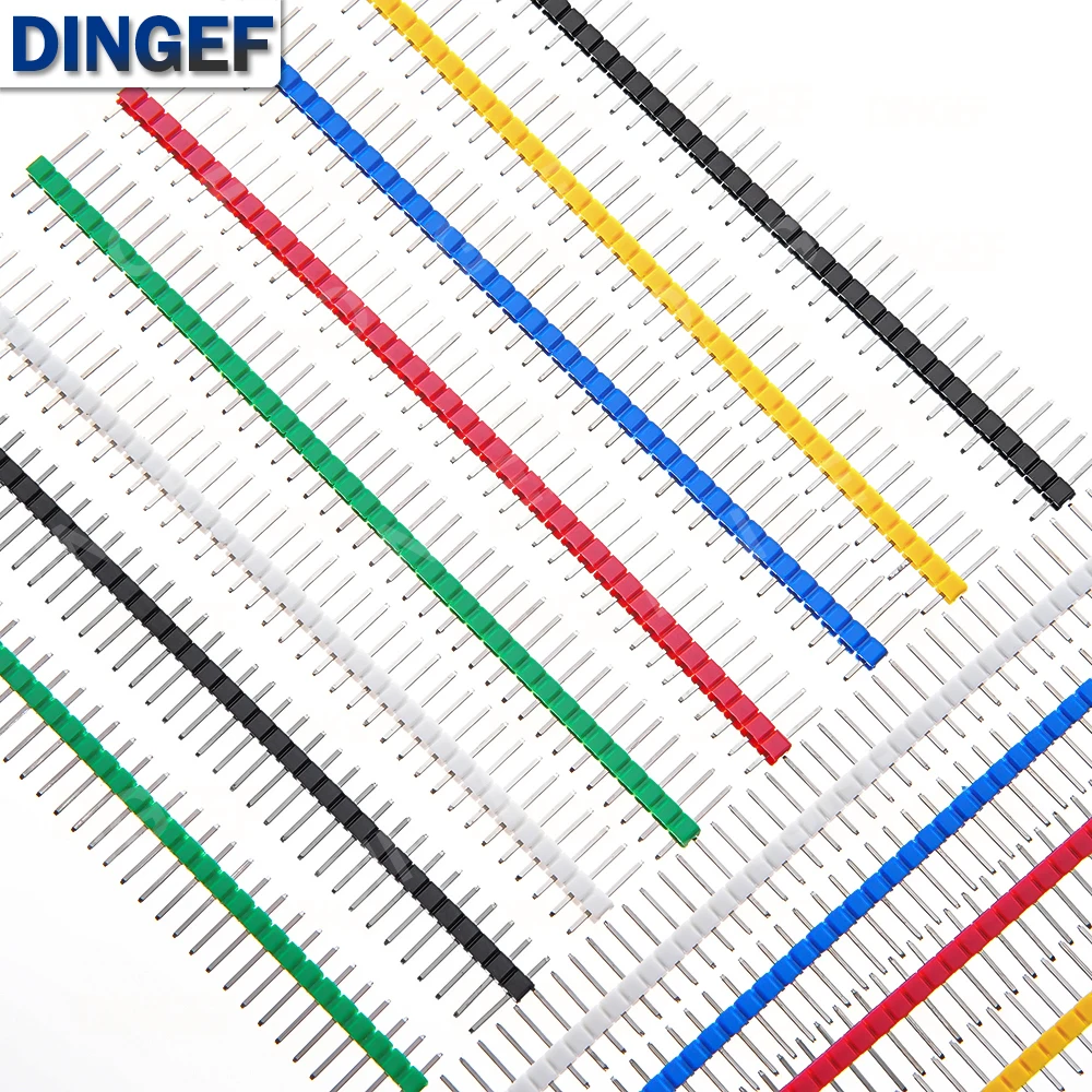 �y�Z�[�����z10���� 1x40�s�� �u���[�N�A�u���s���w�b�_�[ 2.54mm �V���O���� �I�X�w�b�_�[�R�l�N�^ PCB�s���X�g���b�v Arduino�p �C�G���[ ���b�h �z���C�g �u���b�N