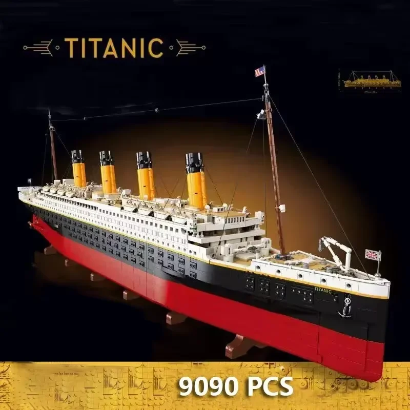 Nieuw product 9090 stks film Titanic grote cruiseschip cruise model 10294 bouwstenen Diy moeilijk speelgoed voor kinderen en jongens