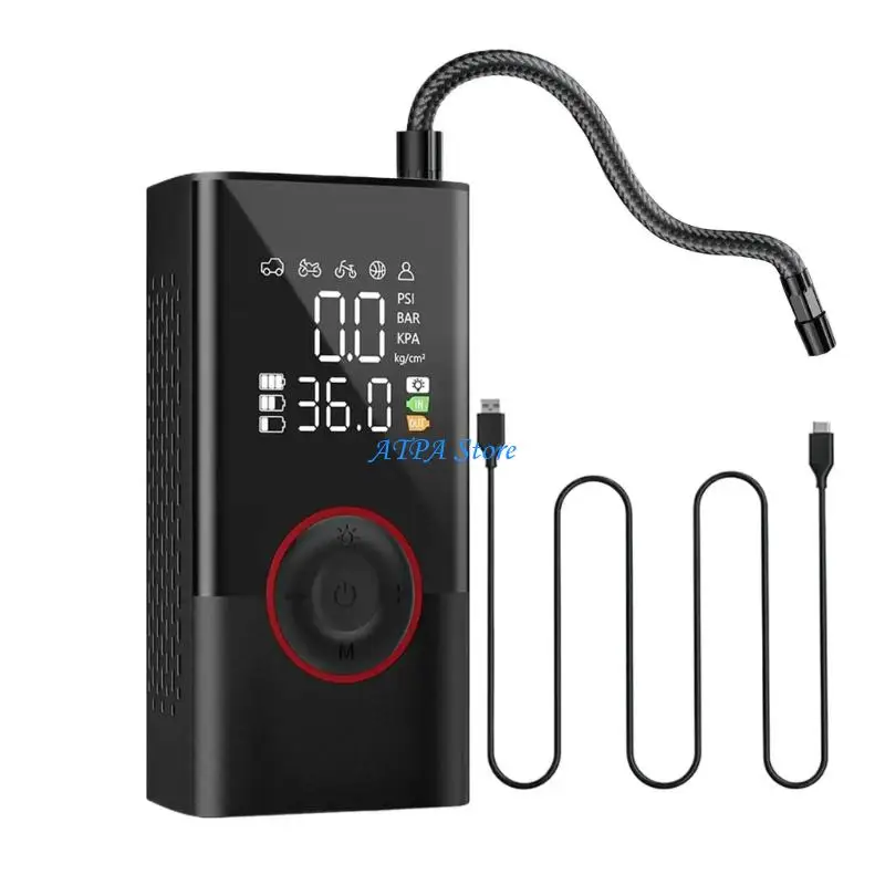 U13C Multipurpose 25L Min 150PSI Electric Tire Inflator Air Compressor Pump For Cars Bikes Motorcycles Sports Balls Camping