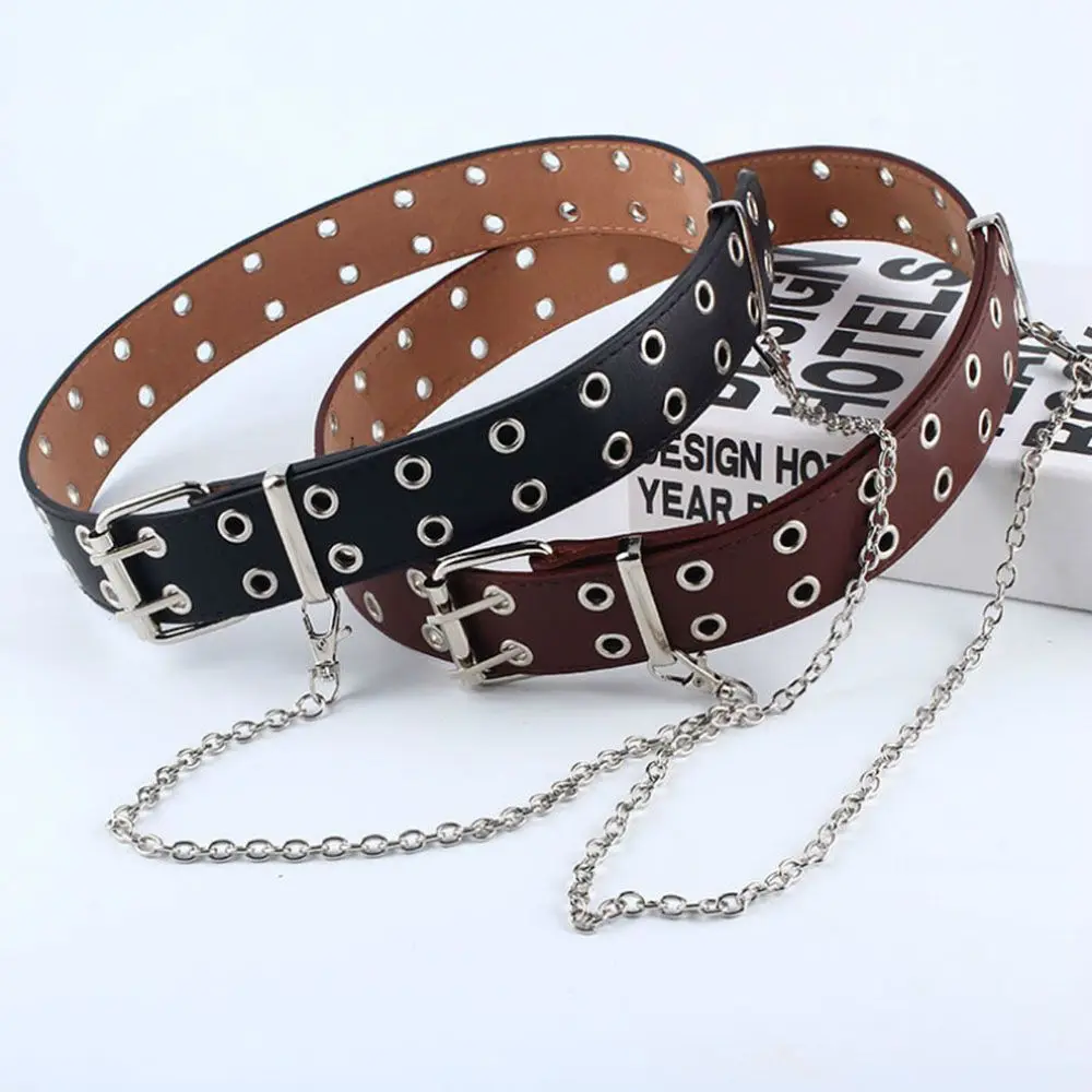 Fashion PU Leather Apparel Accessories Cummerbunds Punk Waist Belt Adjustable Jeans Girdles Goth Waistband