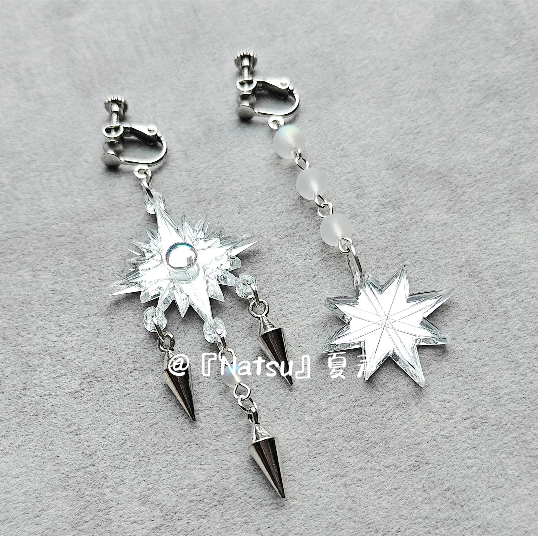 Anime Paradox Live Yeon Hajun Cosplay Earrings Ear Clip For Women Men Costume Props Jewelry Accessories Christmas Gift view 2