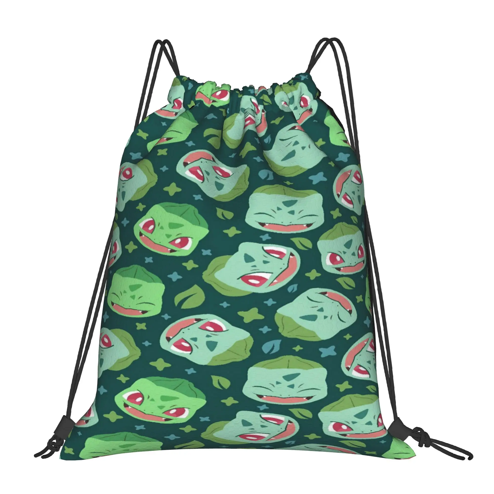 Drawstring Bag Bulbasaur Tiny Cartoon Backpacks  Lightweight Lightweight Sports Sackpack String Bags For Men