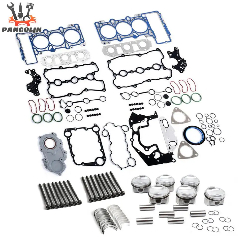 

Engine Pistons Gaskets Overhaul Rebuild Kit for VW Touareg Audi A5 A6 A7 A8 S4 S5 Q7 3.0 TFSI V6 2995cc 183Cu Supercharged