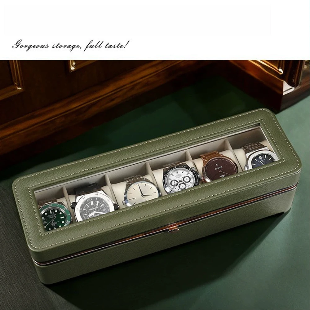 6 Slots Watch Box Organizer Wi - огляд і ціна Watch Display Box
