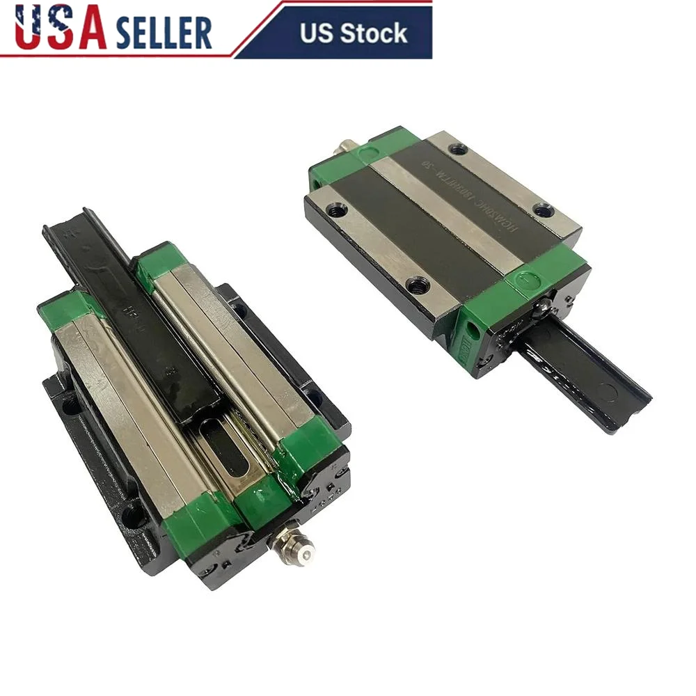 

2Pcs HGW20 HA Carriage Slider Block CNC Linear Guide Rail Kit High Precision Low Friction Smooth Motion Robotic Arm Application