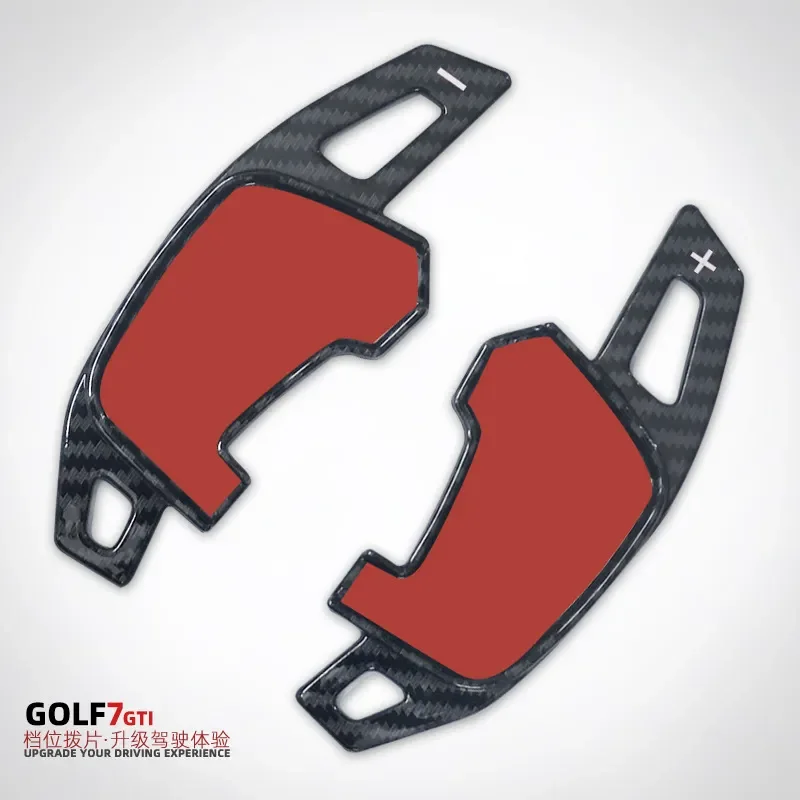 For VW Golf 7 GTI MK7 Steering Wheel Shift Paddles R20 Gear Accelerator Extension Carbon Fiber Auto Accessories