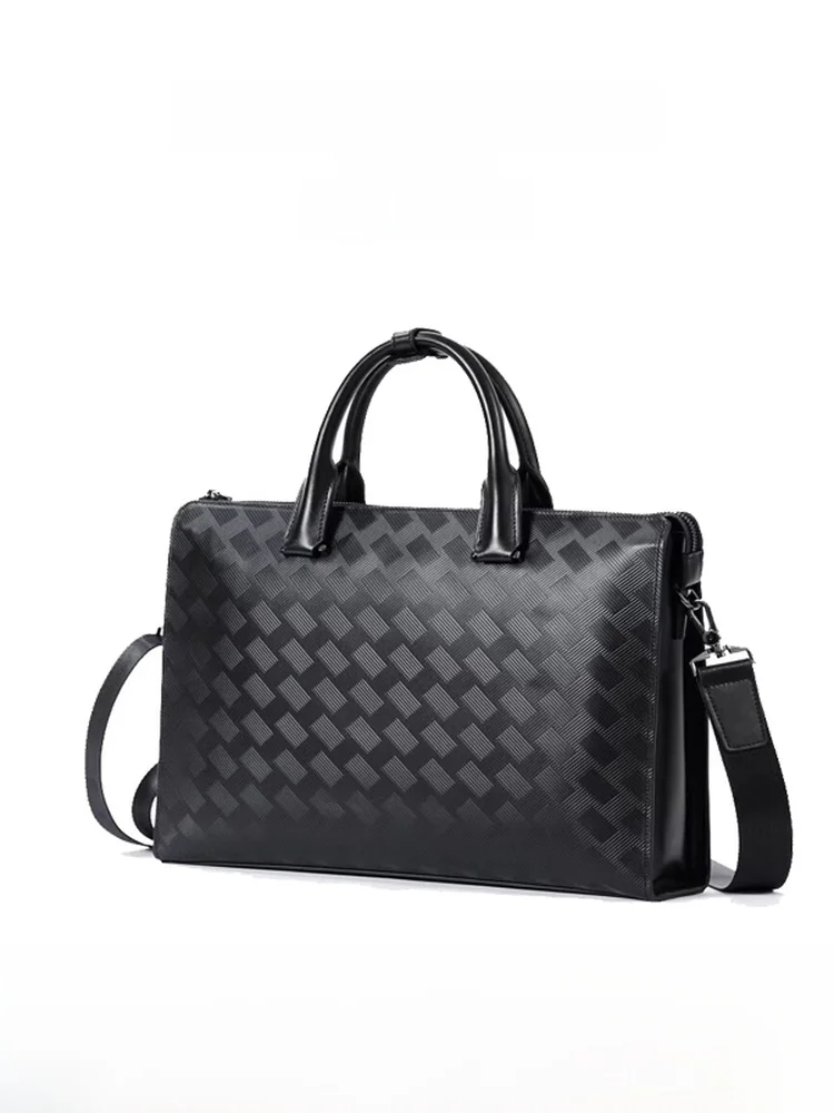 Bolso de Mano Brillar Yisha de Cuero Genuino, Mochila para Hombre, Maletín para Portátil, Bolso Cruzado de Moda para Viajes d...