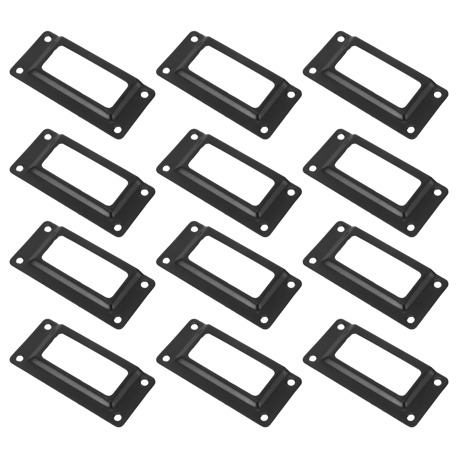 

20pcs Drawer Holder Frames Vintage Cabinet Tag Label Holders Iron Metal Name Card Holders For Boxes Cupboards Retro Label Frames