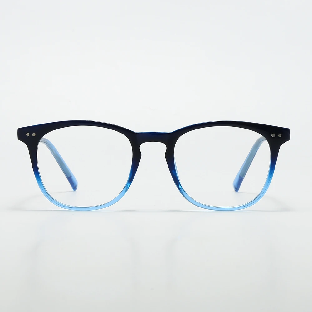 نظارات FYTOO للجنسين كلاسيكية متعددة الاستخدامات باللون الأسود والأزرق مربعة الشكل بتصميم أنيق وجديد، ملابس يومية أدبية أنيقة، خفيفة الوزن TR #3