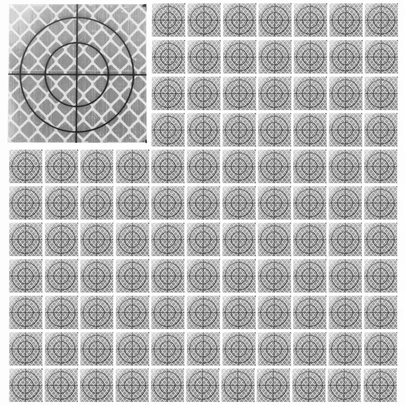 

2025 New-1000Pcs Prism Measurement Reflector Sheet Reflective Tape Target Total Station Tunnel Survey 40X40mm