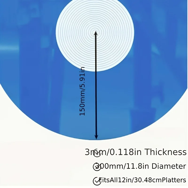 12inch Colorful Gradient Color Turntable Slipmat Anti-static Acrylic Platter Mat For LP Vinyl Record Phonograph HIFI Accessories image 5