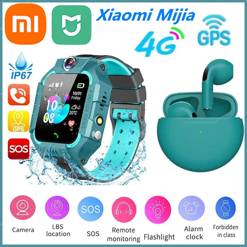 Xiaomi MIJIA 4G Kids Smart Watch SOS GPS Location Sim Card Call Child SmartWatch Camera Waterproof Watch Gift For Ios Android