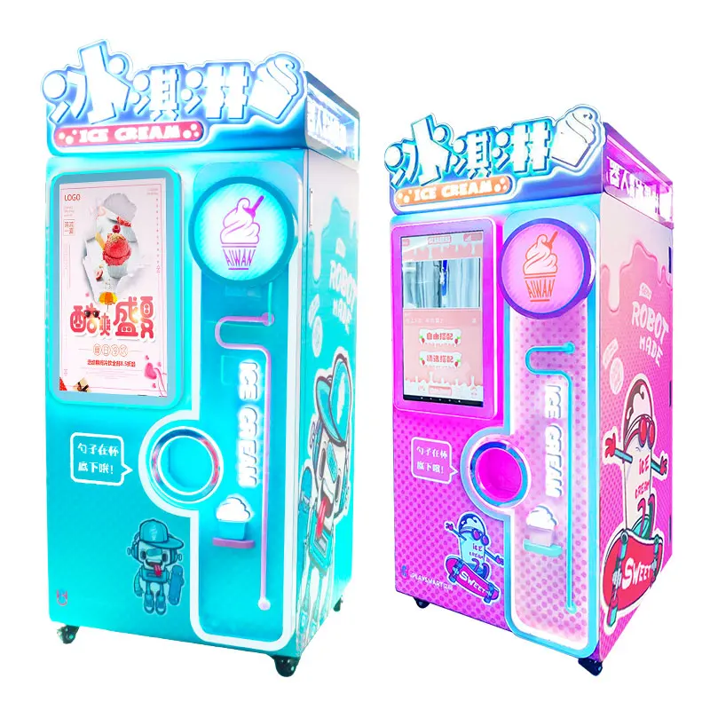 yogurt ice cream vending machines coin operated soft ice cream self serve vending machine roboitc ice cream vending machine