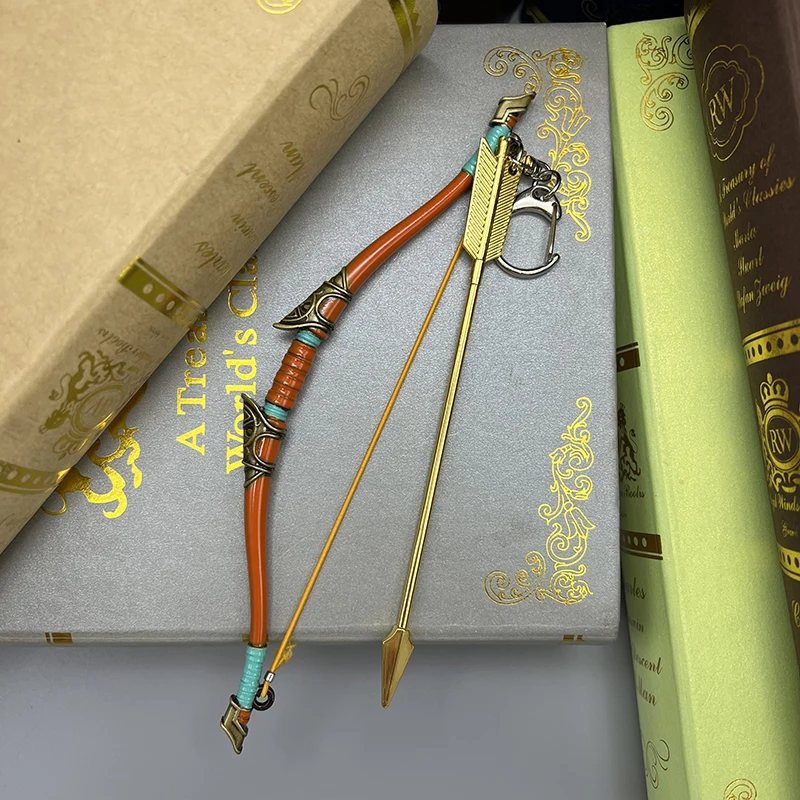 18cm Traveler's Bow Link LoZ Game Peripherals Metal Long-range Weapons Model 1:6 Home Ornament Decoration Crafts Collection Toys