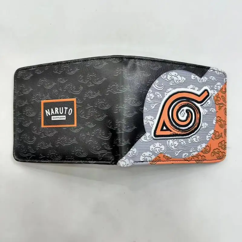 Dompet Pendek Anime Naruto Uchiha Itachi Akatsuki Dompet Lipat Dua Kulit Pu Tas Kartu Penyimpanan Kapasitas Penutup Pelindung