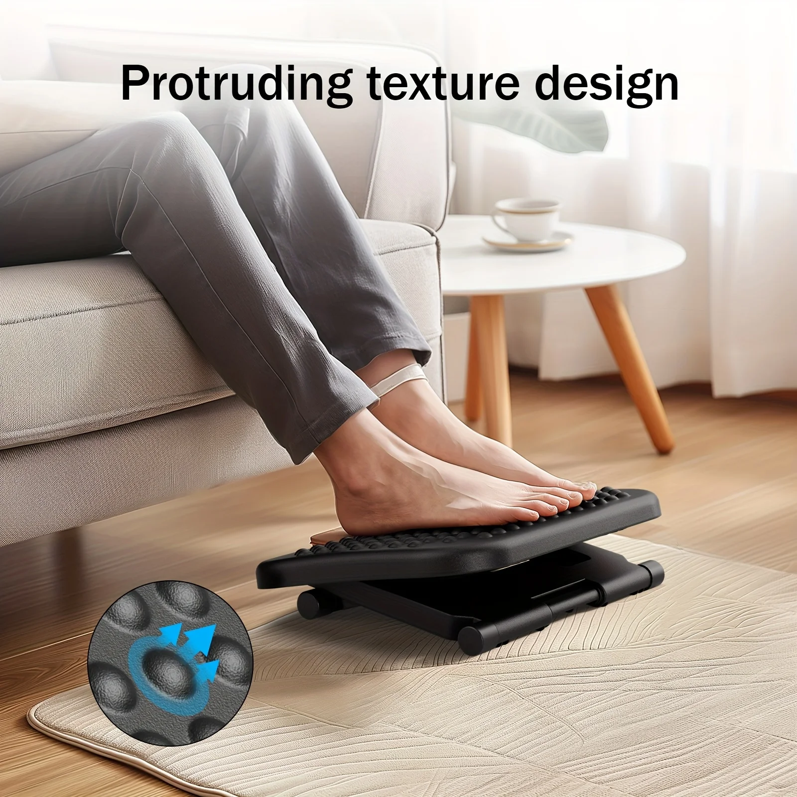 مسند قدم قابل للتعديل: 3 ارتفاعات، 30 °   إمالة، راحة نهائية للمكتب والمنزل.