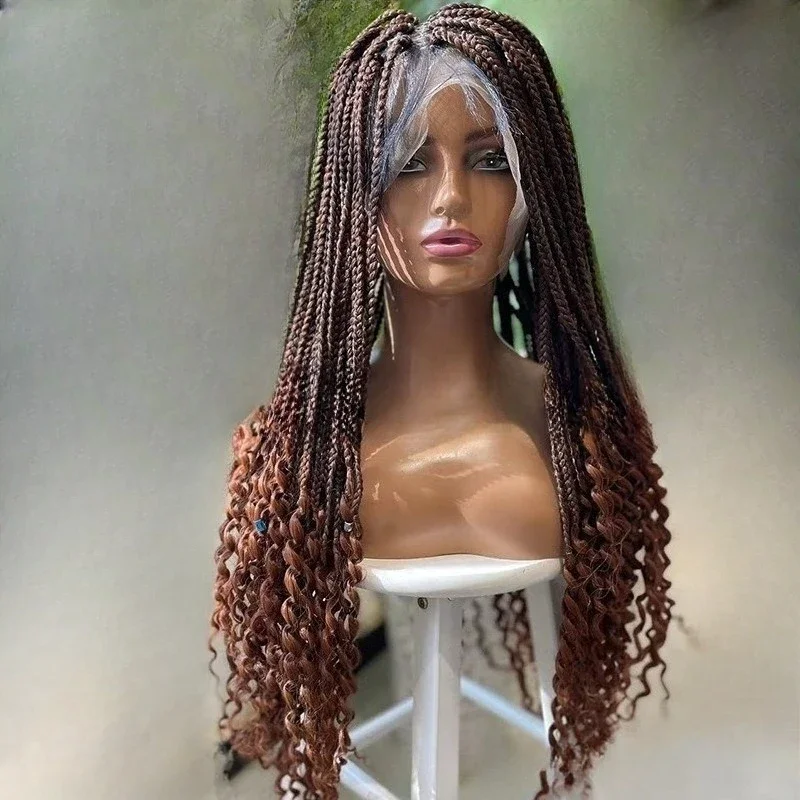 

Full Lace Crochet Hair dreadlocks Headgear Triple Braid Wig BoxBraid Wig