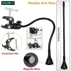 NEWACALOX Soldering Third Helping Hand Tool PCB Circuit Board Fixture Magnetic Base Hot Air Gun Holder Welding Repairing Stand