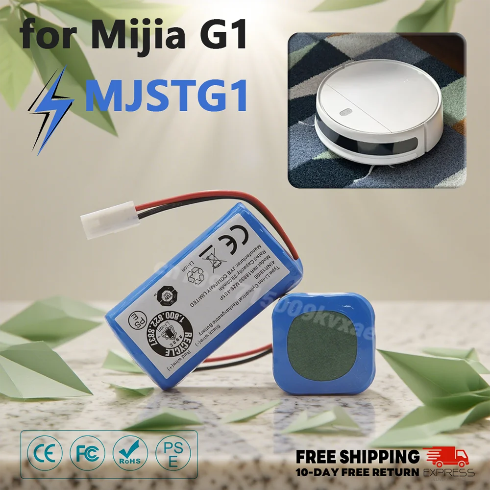 

14.4V 2600mAh Li - ion Rechargeable replacement battery,Ideal for Xiaomi G1 MI Vacuum Mop&Crucial for MJSTG1 H18650CH R30 Parts