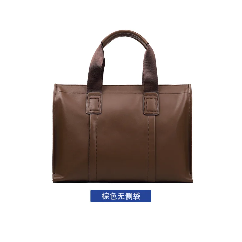 Leather men's bag simple casual men's briefcase first layer cowhide computer bag large capacity messenger men's handbag