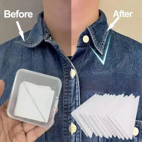 Shirt Polo Shirt Collar Paste Collar Shape Paste Triangle Collar Brace Without Curling Fixed Paste Collar Shape Paste