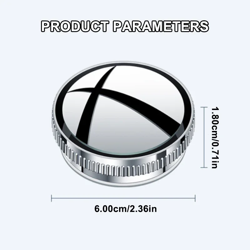 2PCS Car Rearview Mirrors 360 Blind Spot Mirror Adjustable Round Frame Wide-angle Rearview Auxiliary Convex Mirror