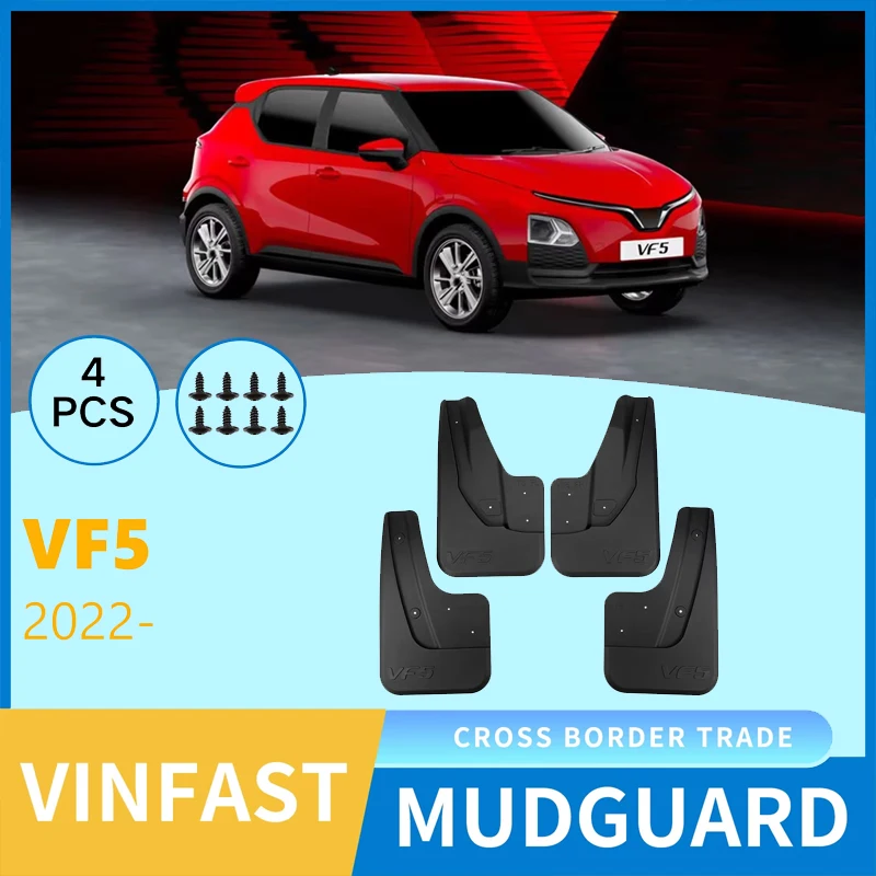 

Mud Flaps for VinFast VF 5 2022-2025 2023 2024 Lightning Splash Guards Fender MudFlaps Front Rear Mudguards Car Accessories